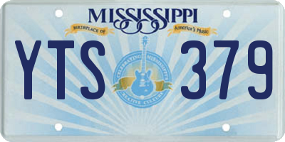 MS license plate YTS379