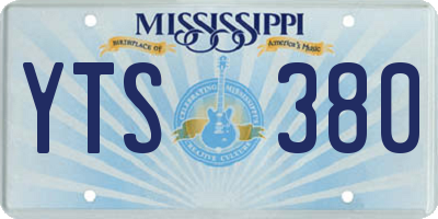 MS license plate YTS380
