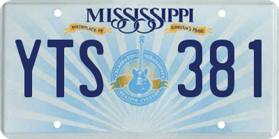 MS license plate YTS381