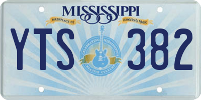 MS license plate YTS382