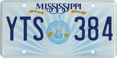 MS license plate YTS384