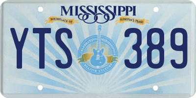 MS license plate YTS389