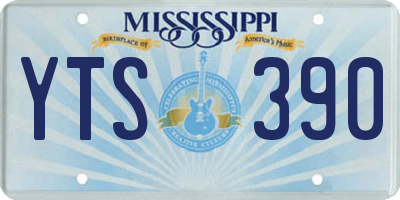 MS license plate YTS390