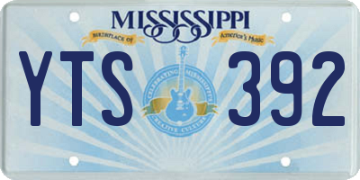 MS license plate YTS392