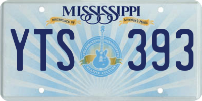 MS license plate YTS393