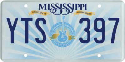 MS license plate YTS397