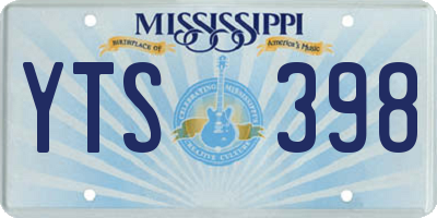 MS license plate YTS398