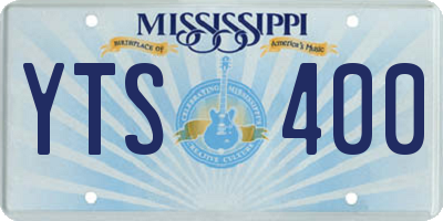 MS license plate YTS400