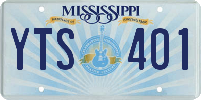 MS license plate YTS401