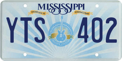 MS license plate YTS402