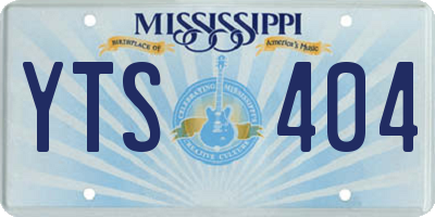 MS license plate YTS404