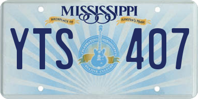 MS license plate YTS407