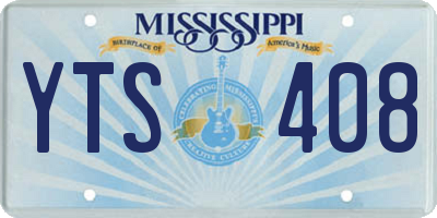 MS license plate YTS408