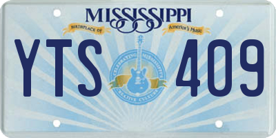 MS license plate YTS409