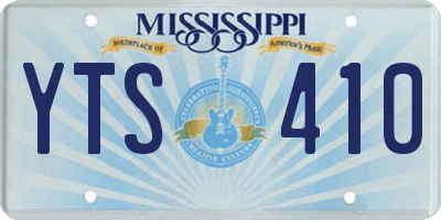 MS license plate YTS410