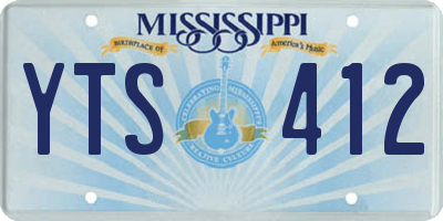 MS license plate YTS412