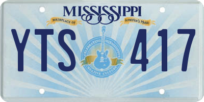 MS license plate YTS417