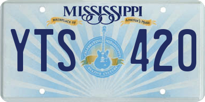 MS license plate YTS420