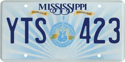 MS license plate YTS423