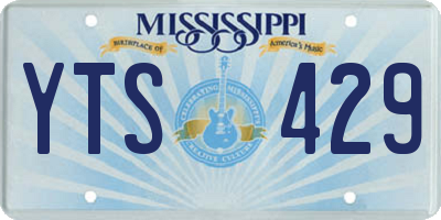 MS license plate YTS429