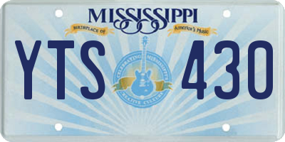 MS license plate YTS430