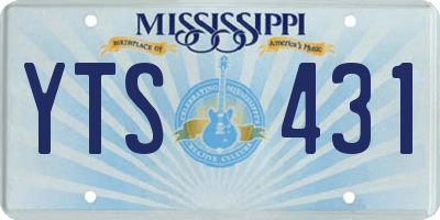 MS license plate YTS431