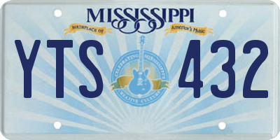 MS license plate YTS432