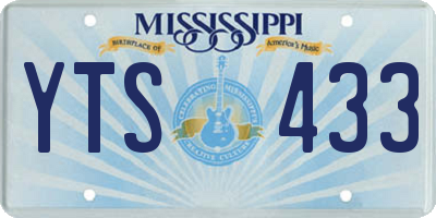MS license plate YTS433