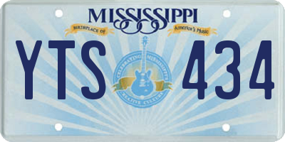 MS license plate YTS434