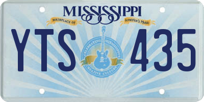 MS license plate YTS435