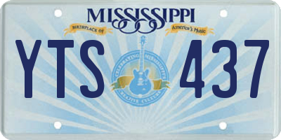 MS license plate YTS437