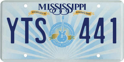 MS license plate YTS441