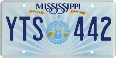 MS license plate YTS442