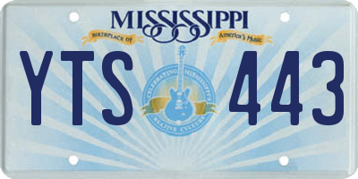 MS license plate YTS443