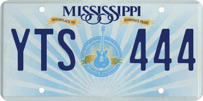MS license plate YTS444