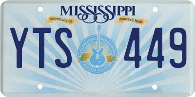 MS license plate YTS449