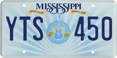 MS license plate YTS450