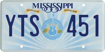 MS license plate YTS451