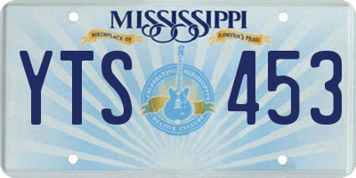 MS license plate YTS453