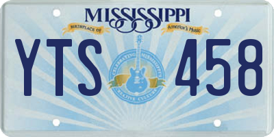 MS license plate YTS458