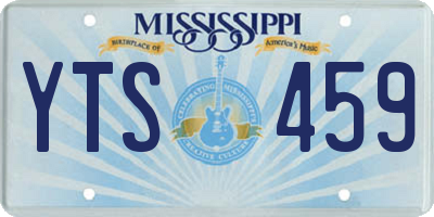 MS license plate YTS459