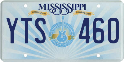 MS license plate YTS460