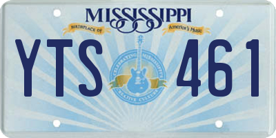 MS license plate YTS461
