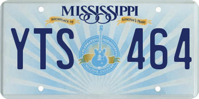 MS license plate YTS464