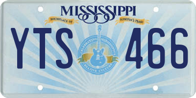 MS license plate YTS466