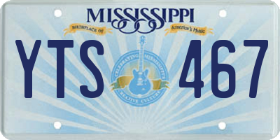 MS license plate YTS467