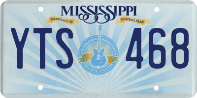 MS license plate YTS468