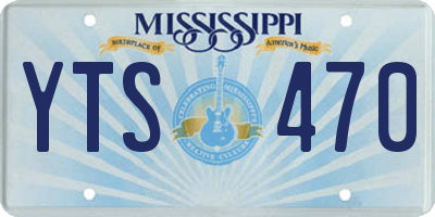 MS license plate YTS470
