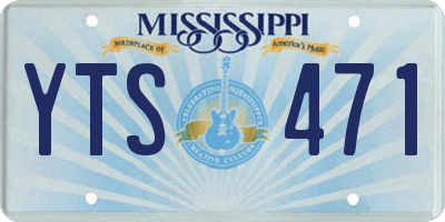 MS license plate YTS471