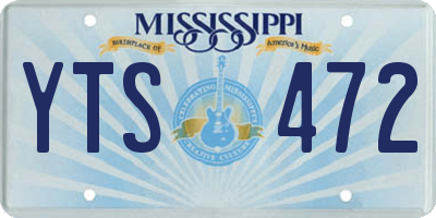 MS license plate YTS472